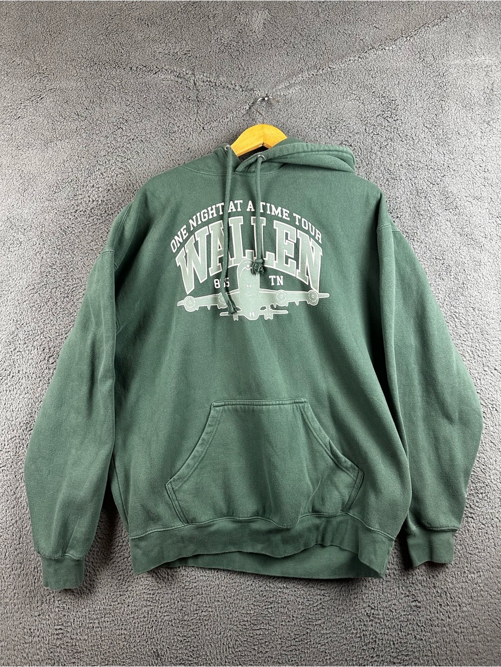 Morgan Wallen One Night At A Time World Tour Hoodie Green Mens XL Concert Merch